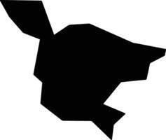 Myrtou Cyprus silhouette map vector