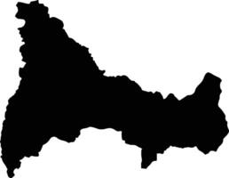 Na Bon Thailand silhouette map vector