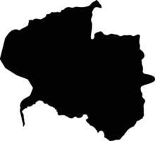 Nadowli kaleo Ghana silhouette map vector