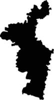 Nadia India silhouette map vector