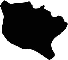 Naghadeh Iran silhouette map vector