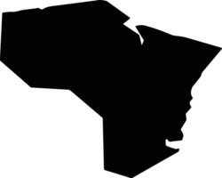 Nakijin Japan silhouette map vector