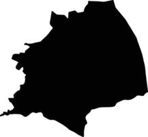 Nalgonda India silhouette map vector