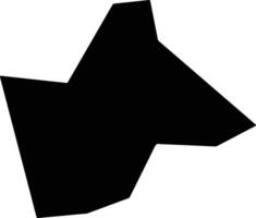 Nanchongshi China silhouette map vector