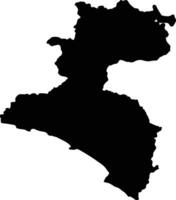 Nandayure Costa Rica silhouette map vector