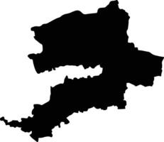 Nandurbar India silhouette map vector