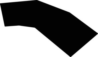 Nangongshi China silhouette map vector