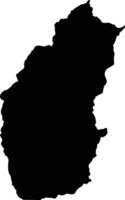 Nangaritza Ecuador silhouette map vector