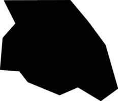 Nanpingxian China silhouette map vector