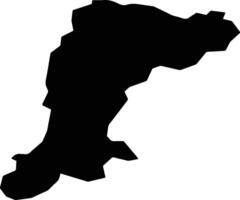 Nantan Japan silhouette map vector