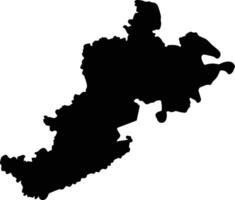 Nanumba North Ghana silhouette map vector