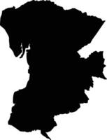 Naranjal Ecuador silhouette map vector