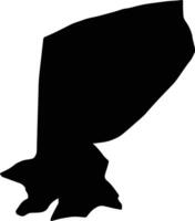 Narmashir Iran silhouette map vector
