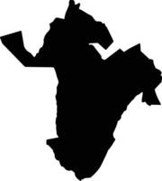 Narok North Kenya silhouette map vector