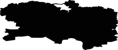 Nazarovsky Rayon Russia silhouette map vector