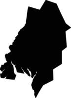 Ndian Cameroon silhouette map vector