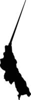 Ndia Kenya silhouette map vector