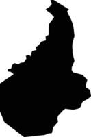Nebaj Guatemala silhouette map vector