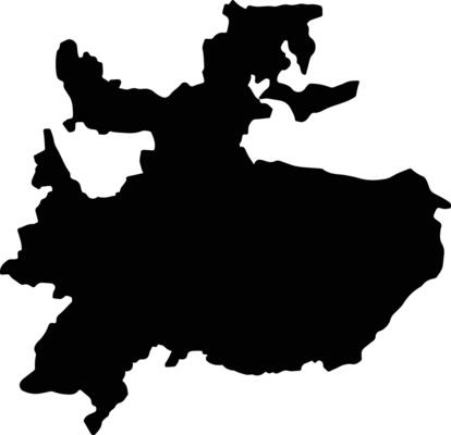 Neemuch India silhouette map
