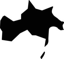 Neftchala District Azerbaijan silhouette map vector