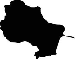 Negotin Municipality Serbia silhouette map vector