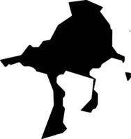Neiafu Tonga silhouette map vector