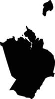 Nett Micronesia silhouette map vector