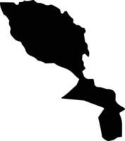 New Monkland Jamaica silhouette map vector