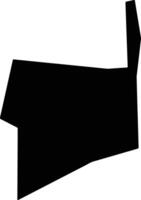 Newton Square Jamaica silhouette map vector