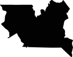 Ngabwe Zambia silhouette map vector