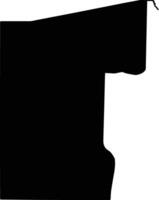 Ngamiland West Botswana silhouette map vector