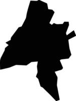 Nganzai Nigeria silhouette map vector