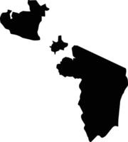 Ngatpang Palau silhouette map vector