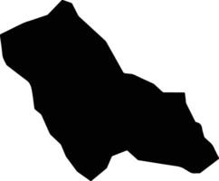 Ngatshang Bhutan silhouette map vector