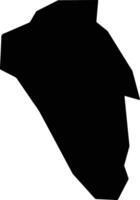 Ngerbeched Palau silhouette map vector