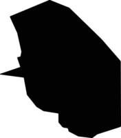 Ngetkib Palau silhouette map vector