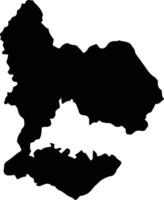 Nghia Dan Vietnam silhouette map vector