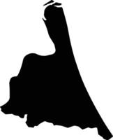 Nghi Xuan Vietnam silhouette map vector