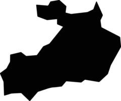 Nghia Lo Vietnam silhouette map vector