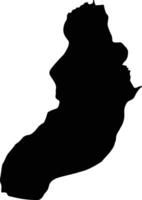 Ngoi Laos silhouette map vector