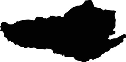 Ngonguembo Angola silhouette map vector