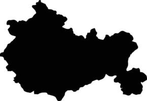 Nguyen Binh Vietnam silhouette map vector