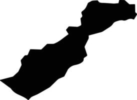 Niikappu Japan silhouette map vector