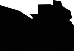 Nipa Kutubu District Papua New Guinea silhouette map vector