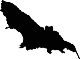 Nioumachioi Comoros silhouette map vector