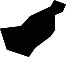 Nishiawakura Japan silhouette map vector