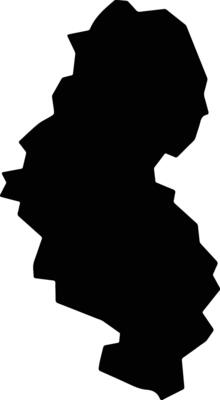 Nishiwaga Japan silhouette map