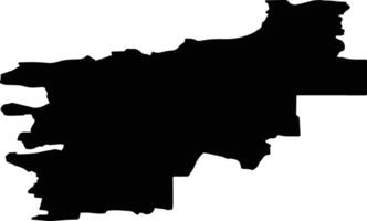 Nizhneingashsky Rayon Russia silhouette map vector