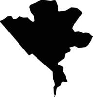 Nola Central African Repu silhouette map vector