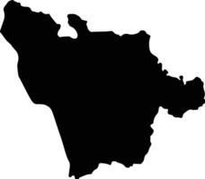 Nong Laos silhouette map vector